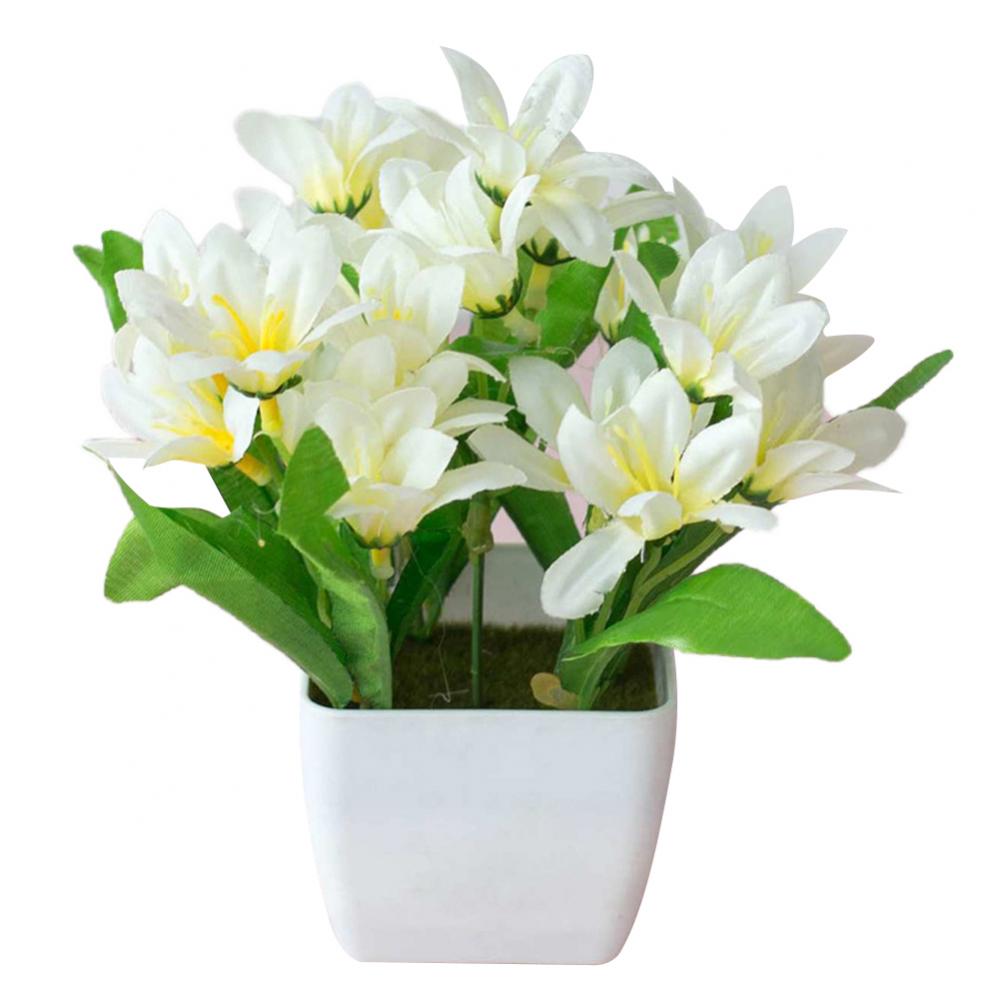 Bonsai Garden And Cafe - 15cm Artificial Lily Flower Plant Home