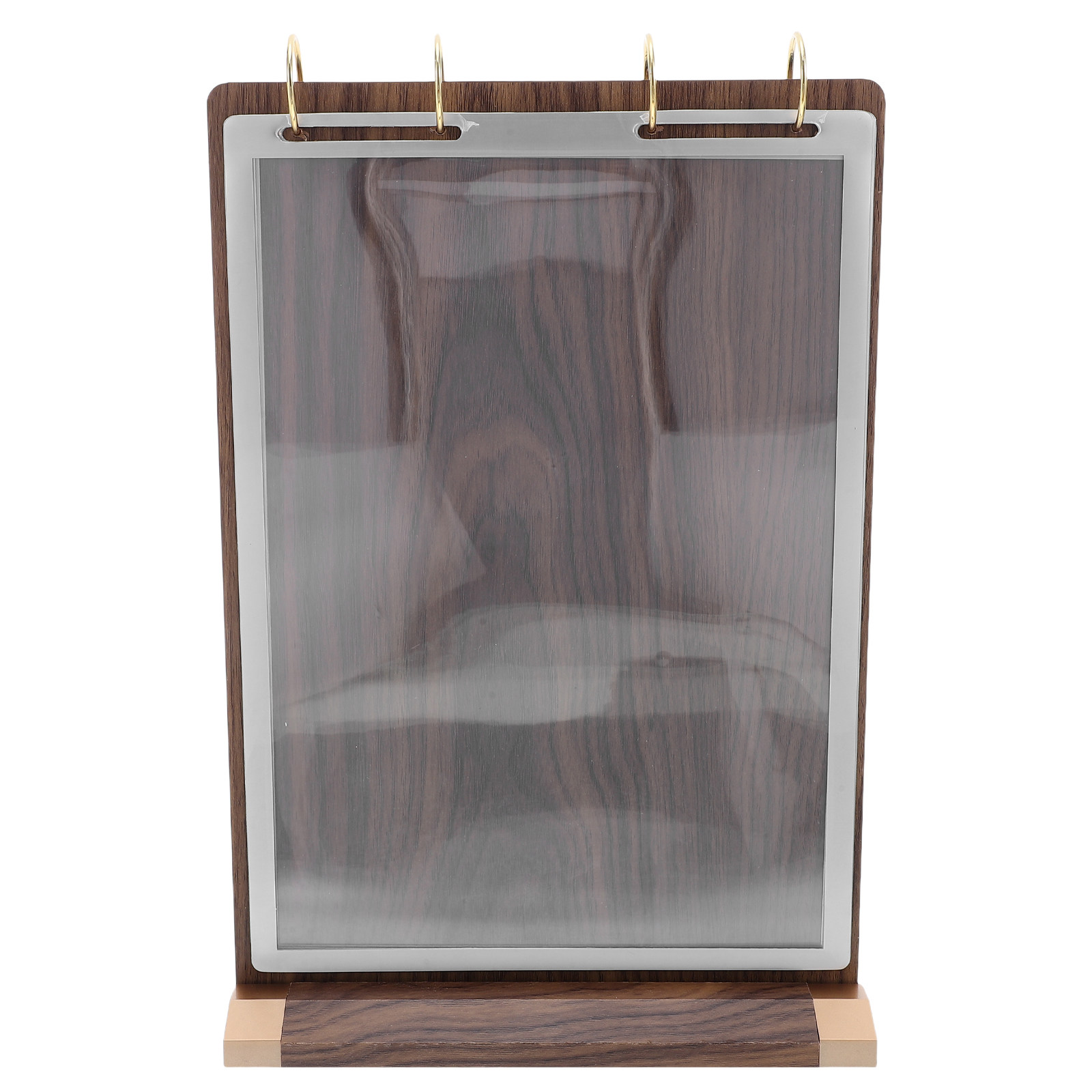 Display Stand Wood - Walnut Wood A4 Menu Flip Display
