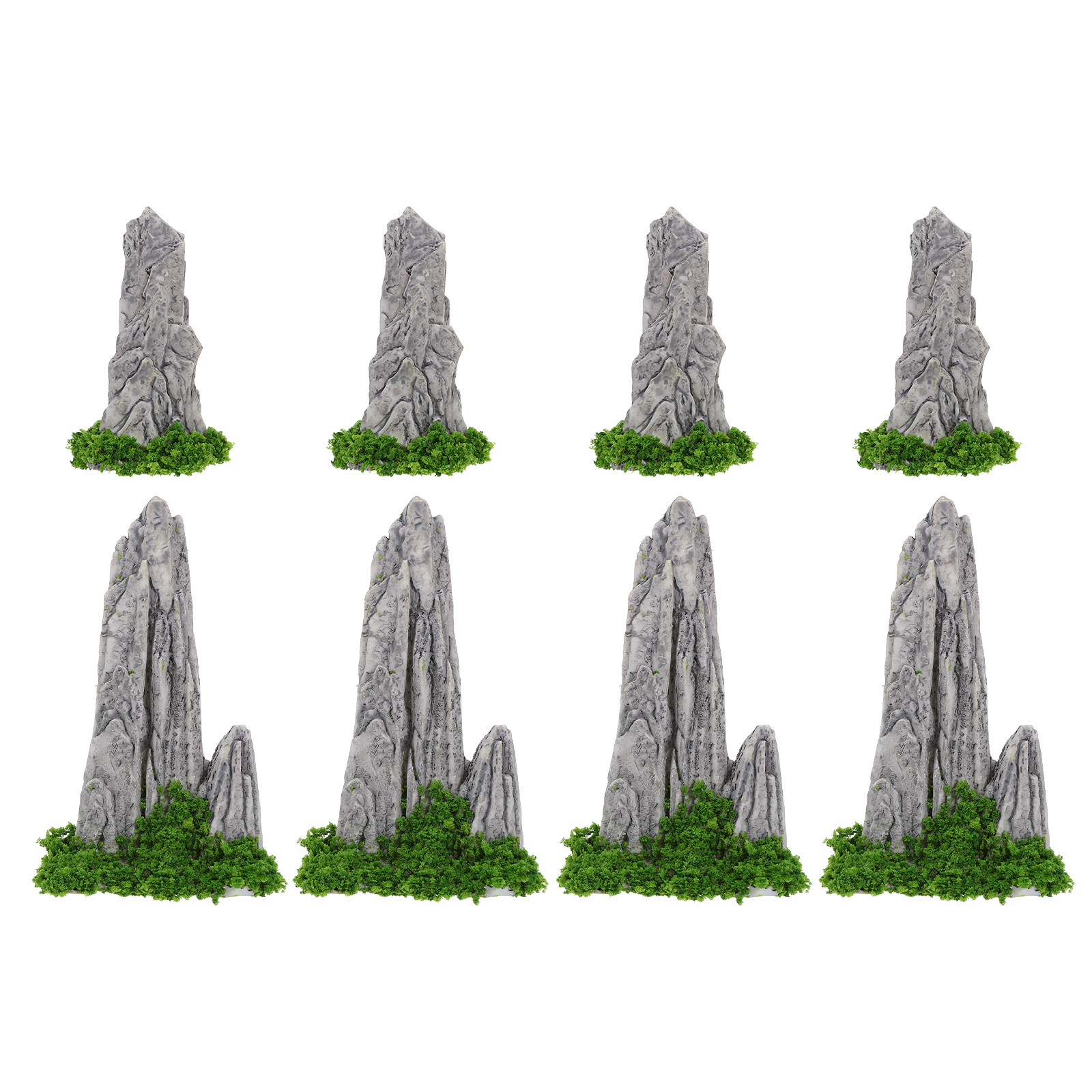 Bonsai Garden Desk - 8Pcs Mini Resin Rockery Ornaments for