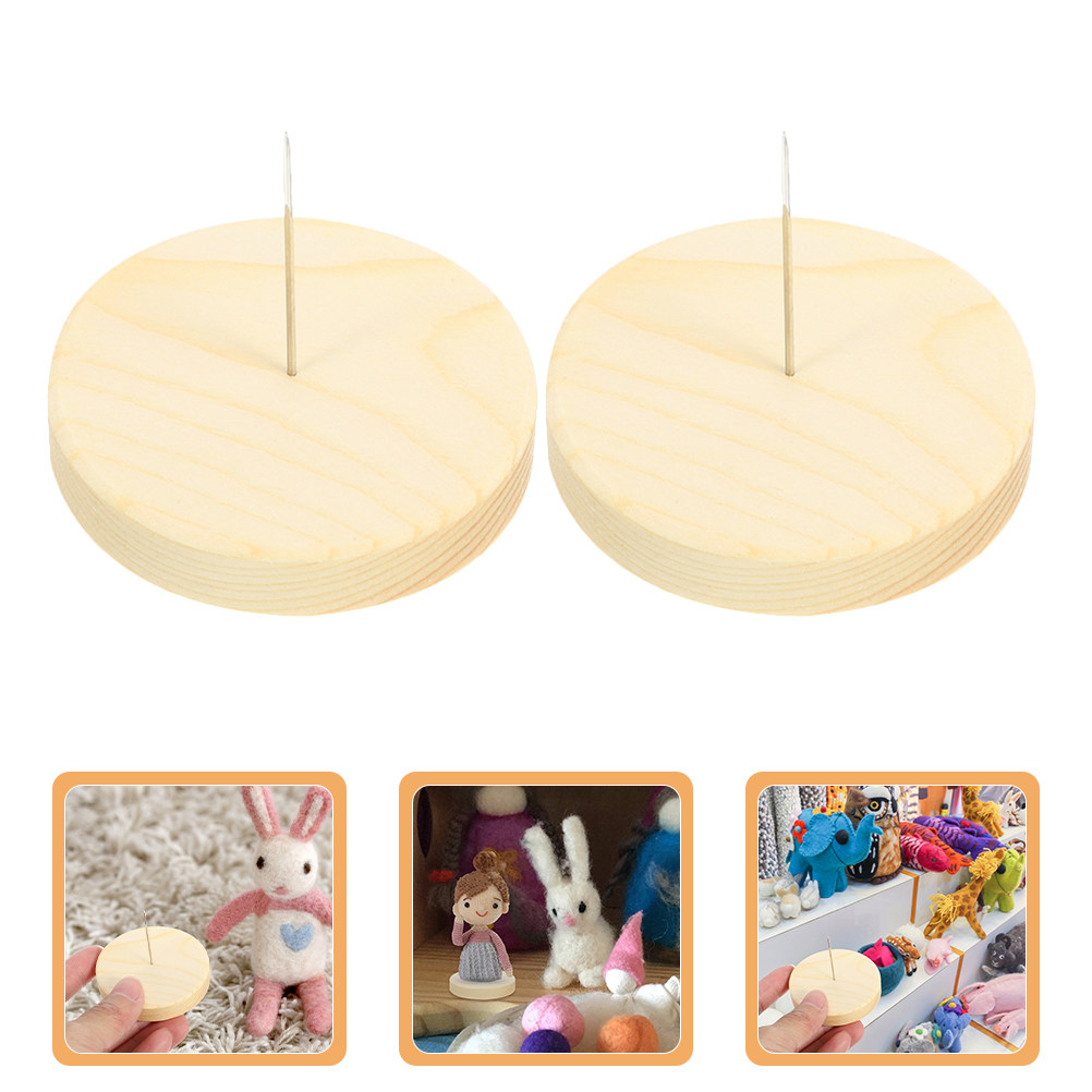 4Pcs Wool Felt Needle Felting  - Display Stand Wood review and price