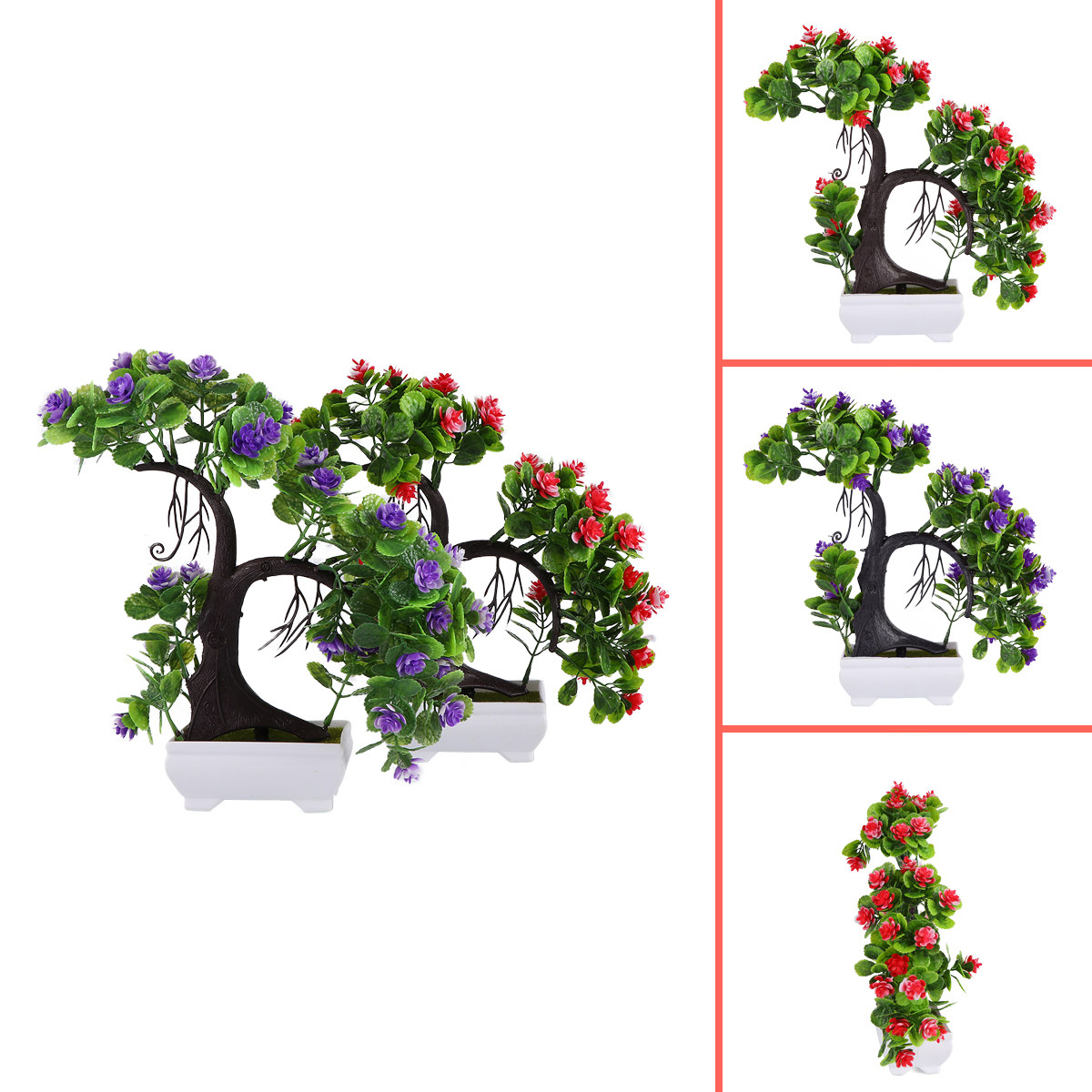 2Pcs Creative Plastic Bonsais  - Bonsai Garden Restaurant review and price