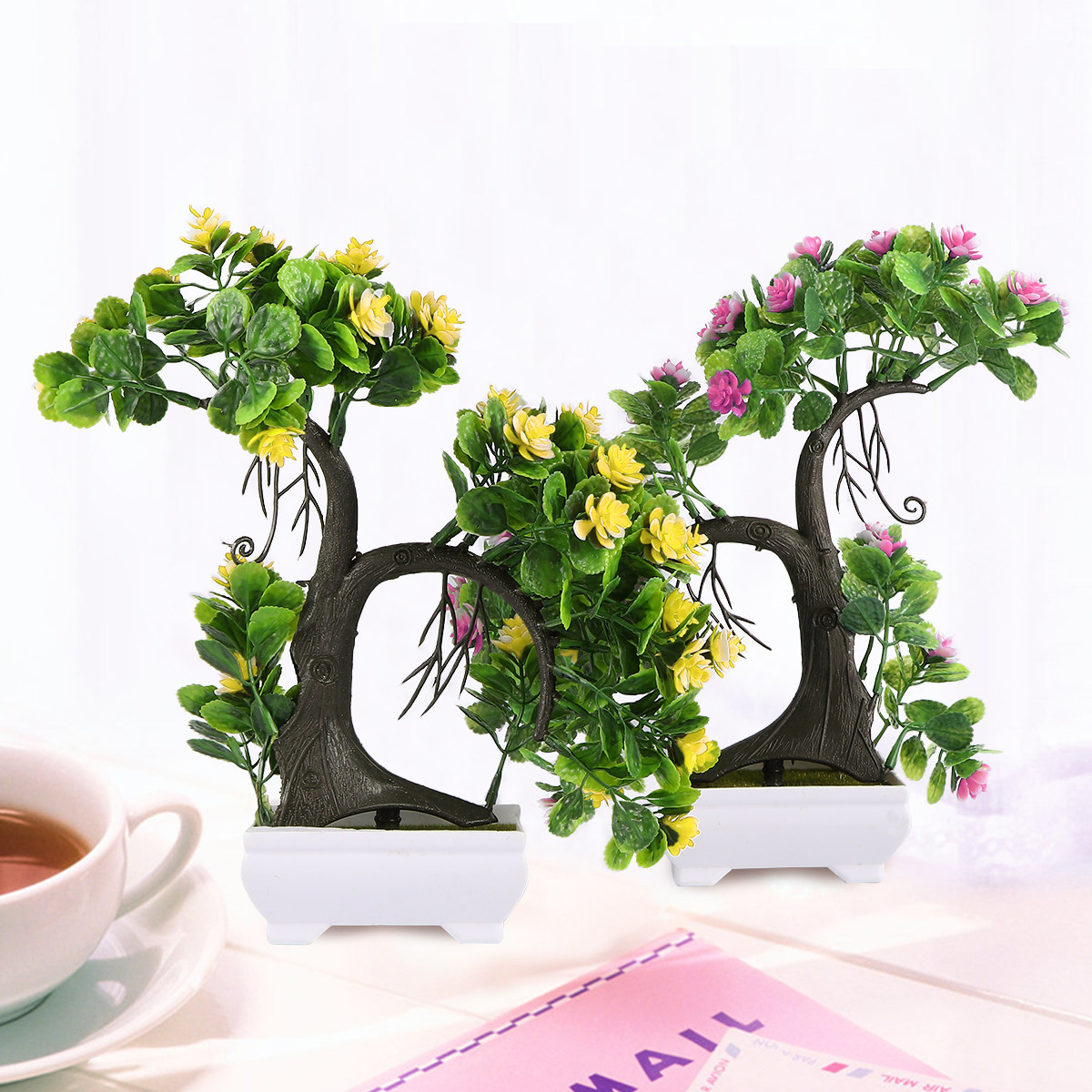 2Pcs Lifelike Simulation Bonsa - Bonsai Garden Restaurant review and price