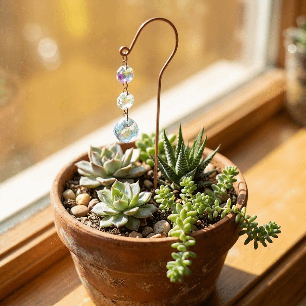 Reflective Crystal Garden Stak - Bonsai Garden Pot review and price