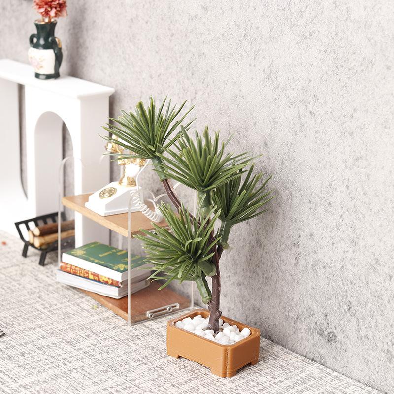 1Pcs 1/12 Dollhouse Simulation - Bonsai Garden Plants review and price
