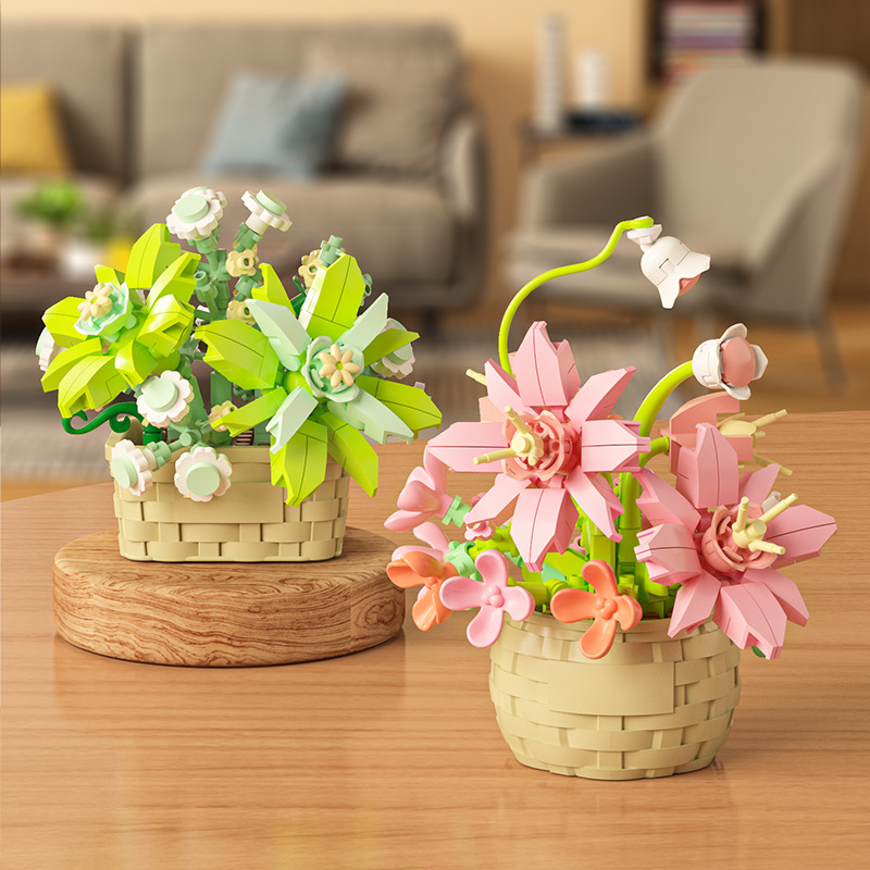 DIY MOC Potted Rose Sunflower  - Bonsai Garden Experts review and price