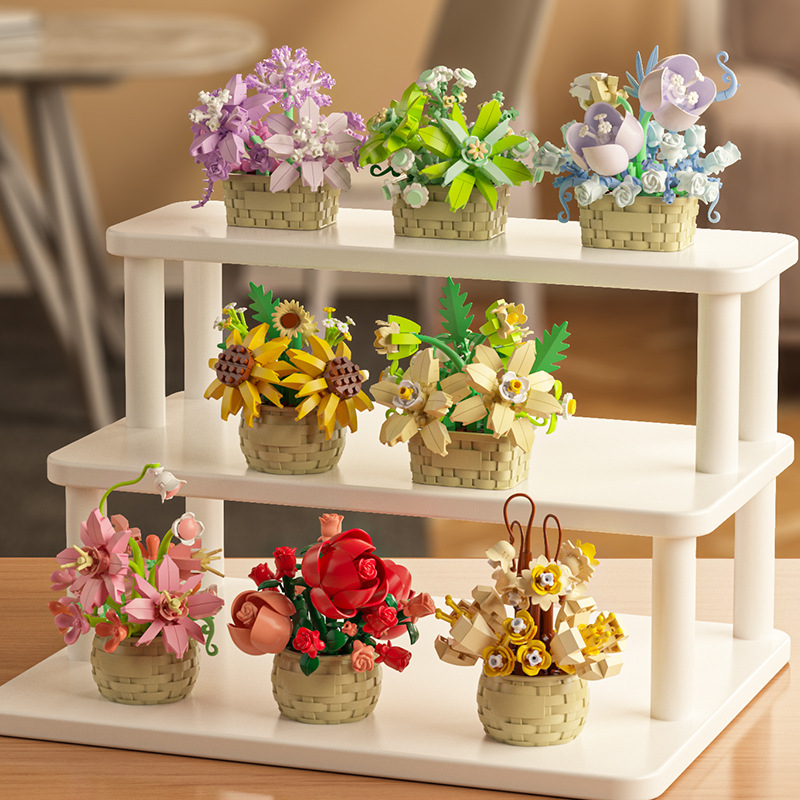 DIY MOC Potted Rose Sunflower  - Bonsai Garden Experts review and price