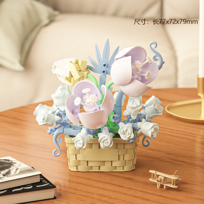 DIY MOC Potted Rose Sunflower  - Bonsai Garden Experts review and price