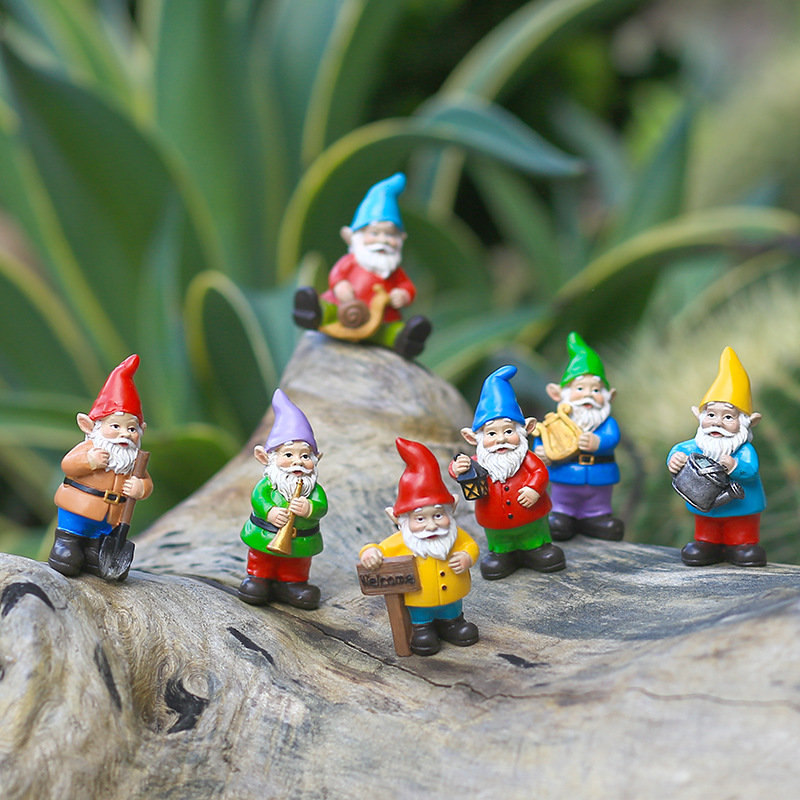 7Pcs/Set Miniature Funny Gnome - Bonsai Garden Desk review and price