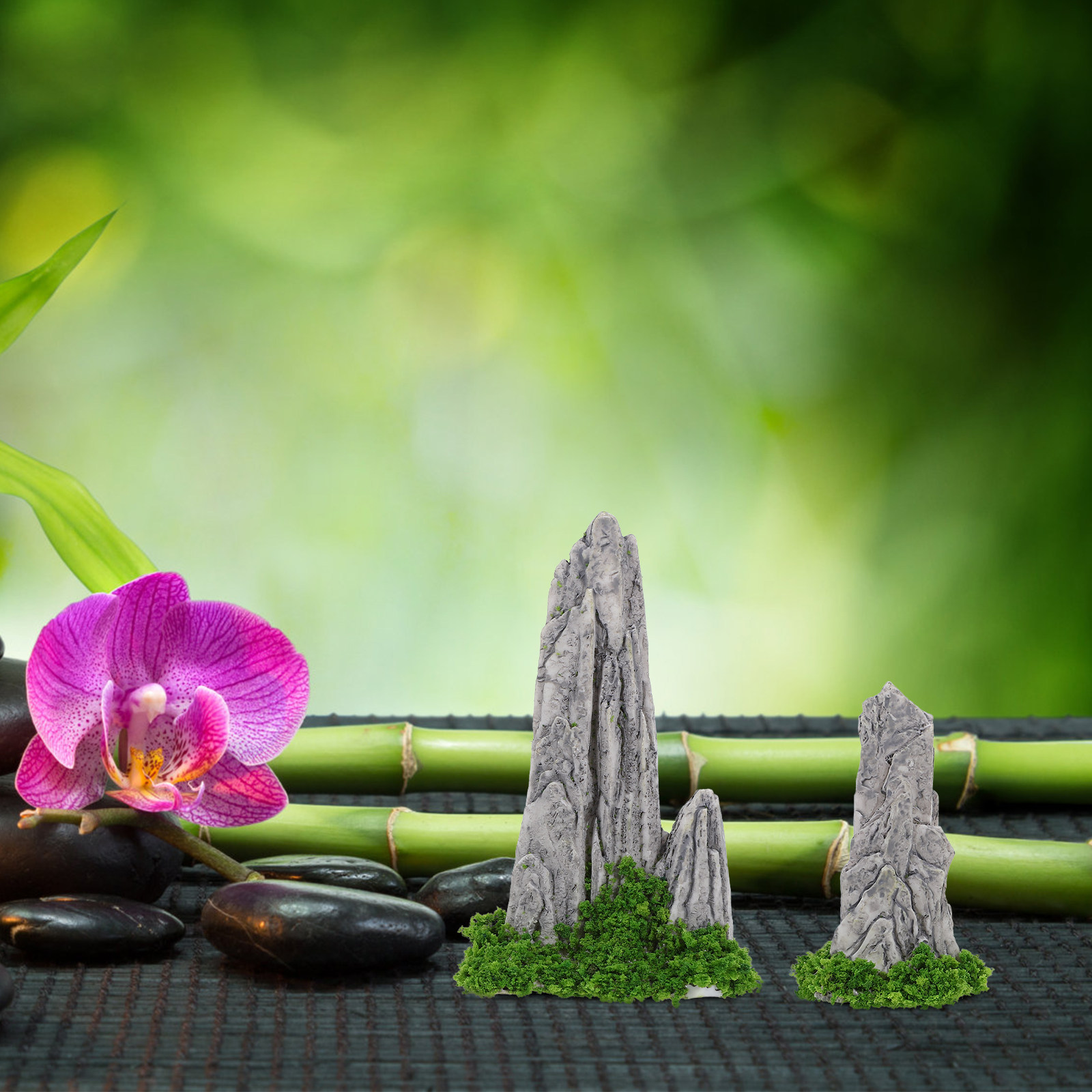 8Pcs Mini Resin Rockery Orname - Bonsai Garden Desk review and price