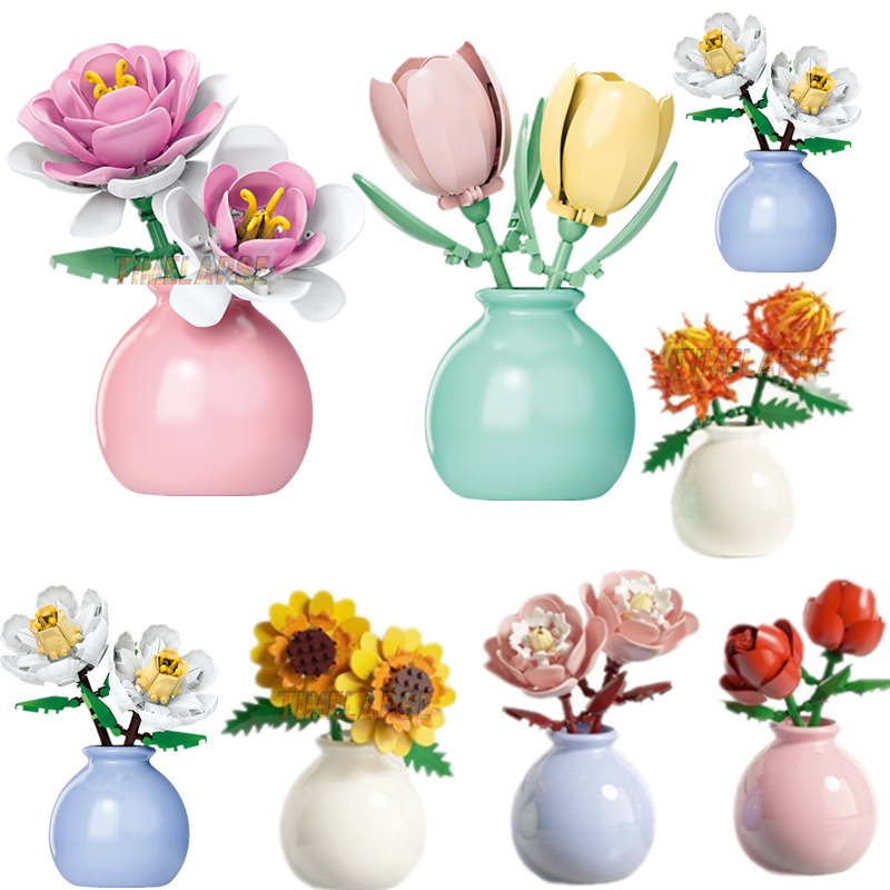 DIY MOC Flowers Bouquet Rose S - Bonsai Garden Experts review and price