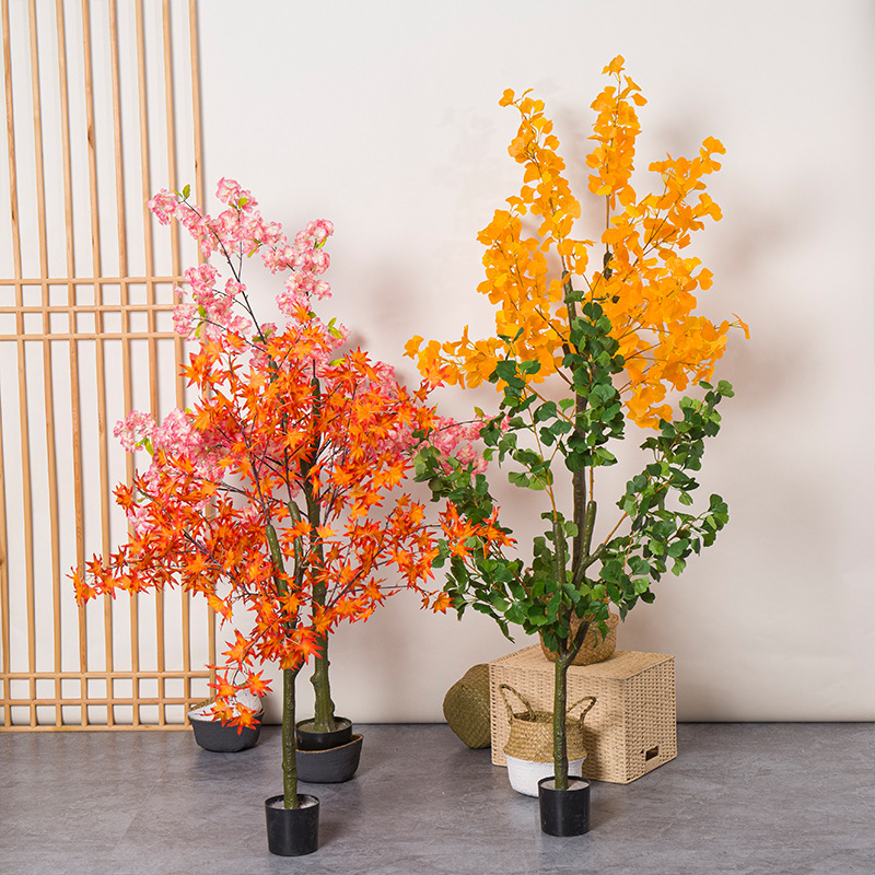 Artificial Red Maple Tree Pott - Bonsai Garden Restaurant review and price