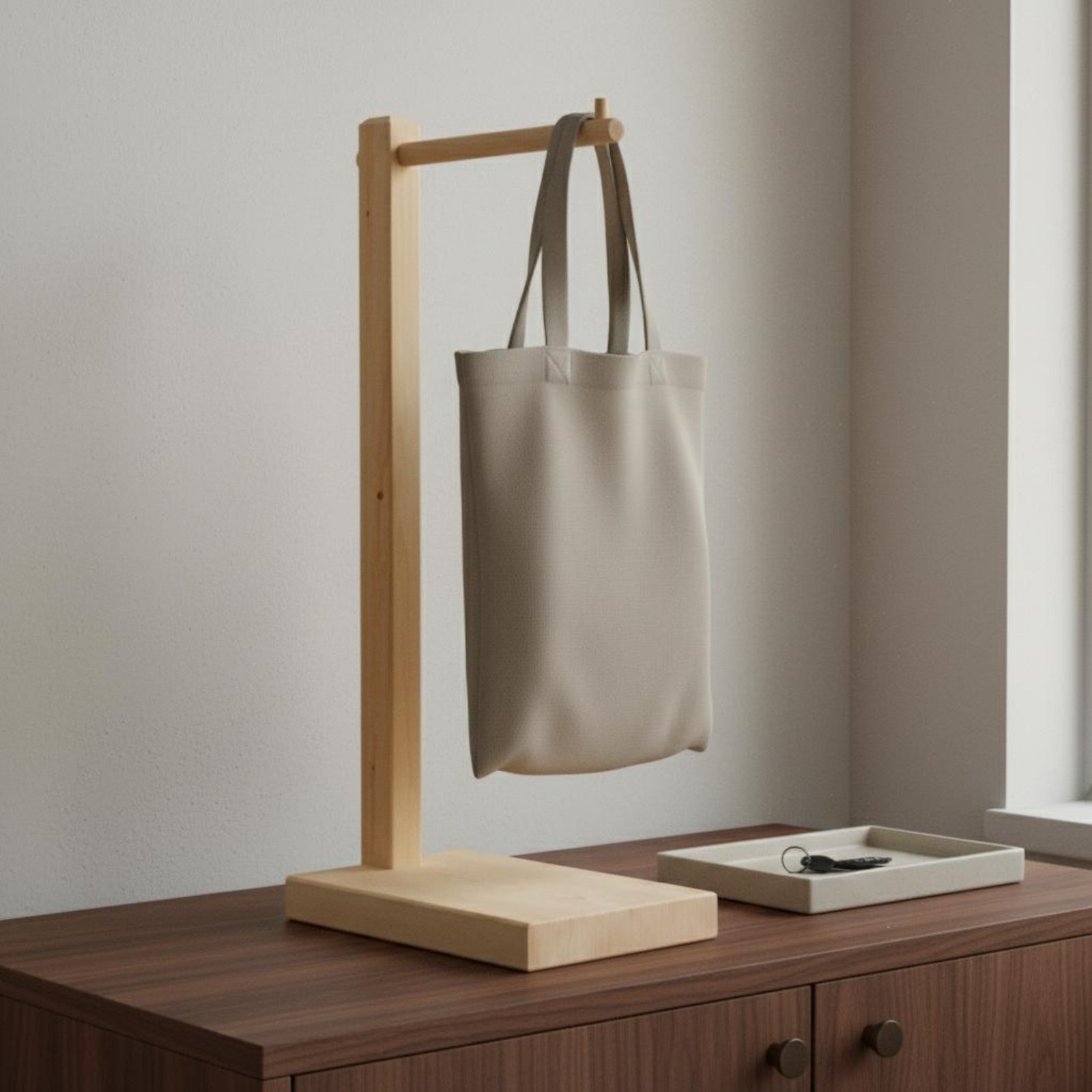 Pure Wood Bag Stand Sturdy Bas - Display Stand Wood review and price